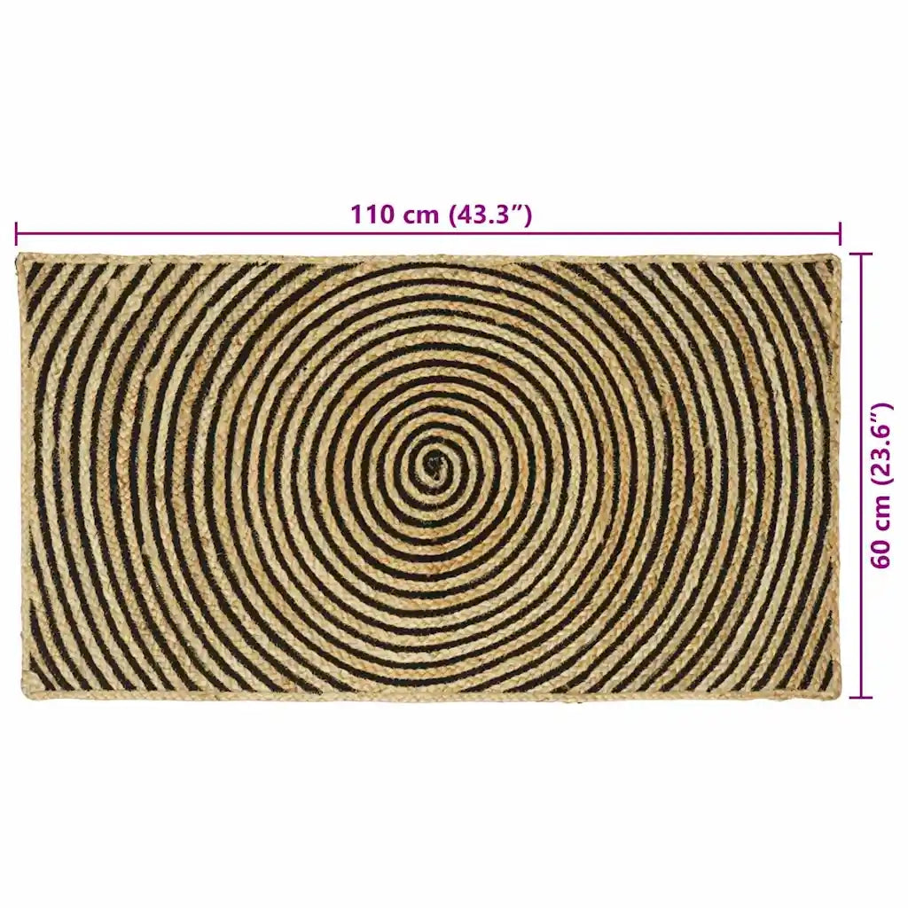 Tappeti per area Nero 60 x 110 cm Juta 42010730