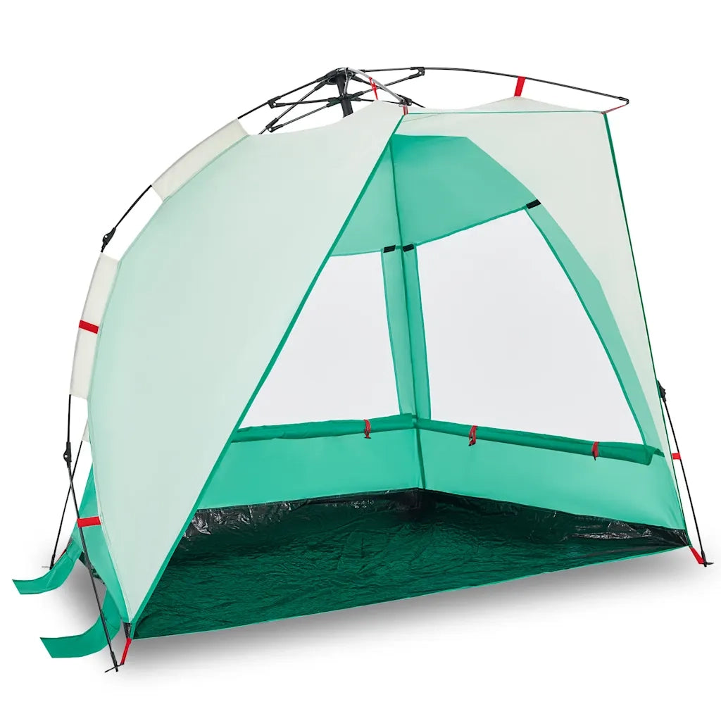 Tenda da Spiaggia 2 Persone-Tenda da campeggio Verde Rilascio Rapido Impermeabile 832836