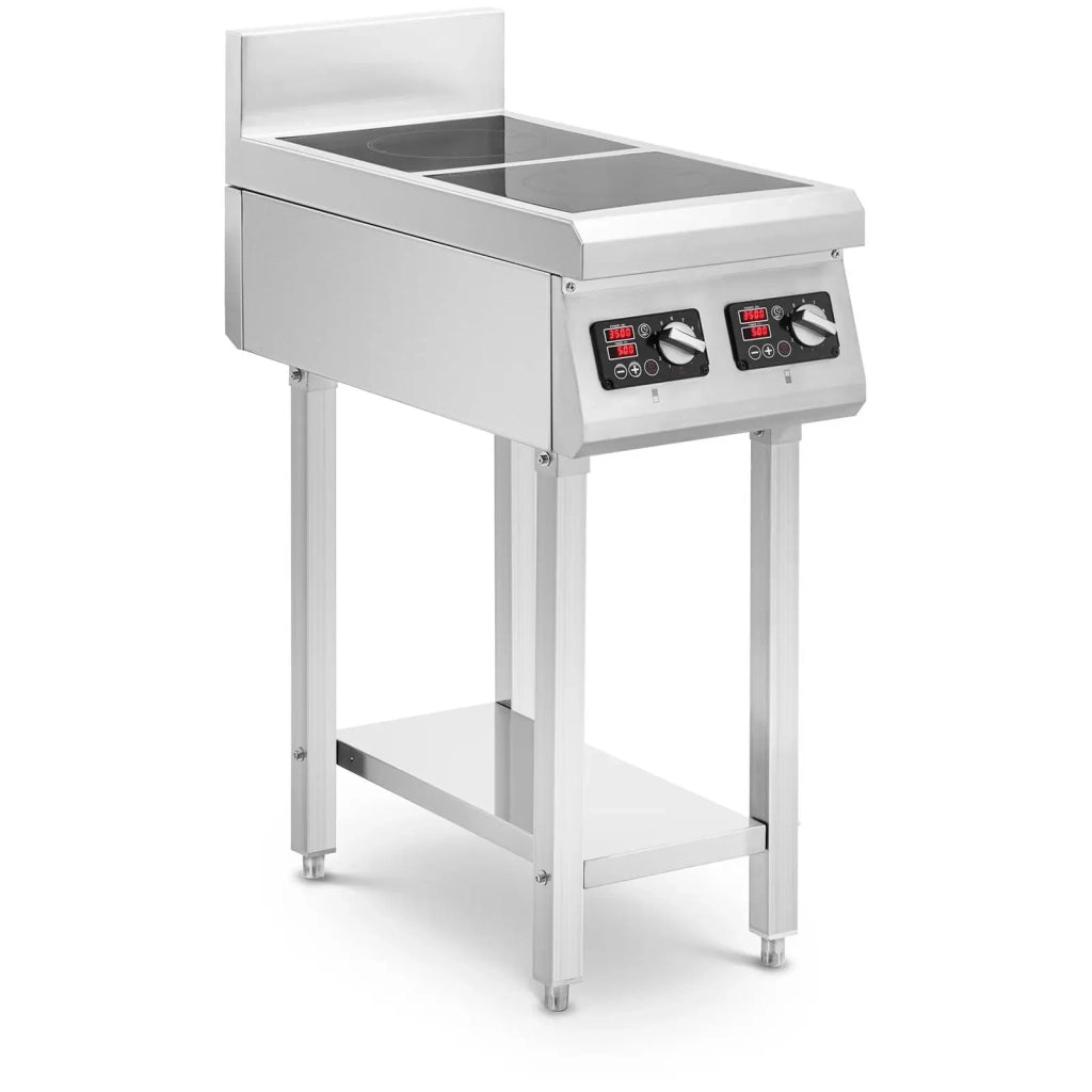 Piano cottura a induzione su gambe 2 x 20 cm 10 livelli di potenza timer acciaio inox 14_0008805