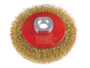 SPAZZOLA CIRCOLARE CONICA FILI IN ACCIAIO- - ø mm.120 PG 468.00 - 2 blister PG