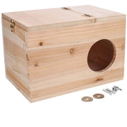 Casa per Uccelli in Legno 30x20x20cm - Casa Riproduttiva - Box per la Cura dei Pulcini - Adatto per Pappagalli/ Pericoli - Sostenibile - Sicurezza Naturale - Cassetta per Nido