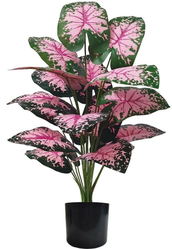 Pianta Finta Grande 72cm Alta 18 Foglie Pianta Finta in Vaso Pianta Finta Simile a Esempio di Pianta Reale Bambù Tropicale di Hawaï Pianta Finta per Camera da Letto Ufficio Giardino Matrimonio Festa Decorazione