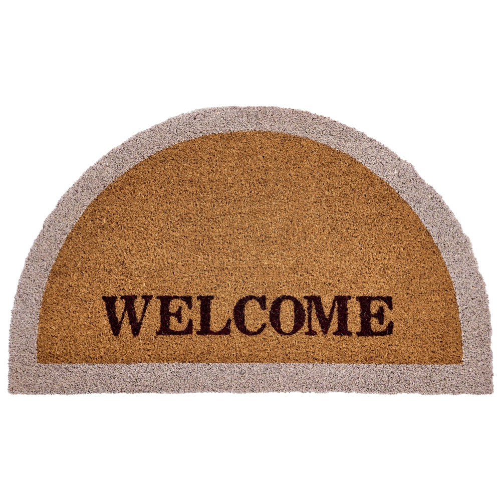 Zerbino in fibra di cocco antiscivolo 45 x 75 cm con supporto in PVC Naturale tappeto di benvenuto