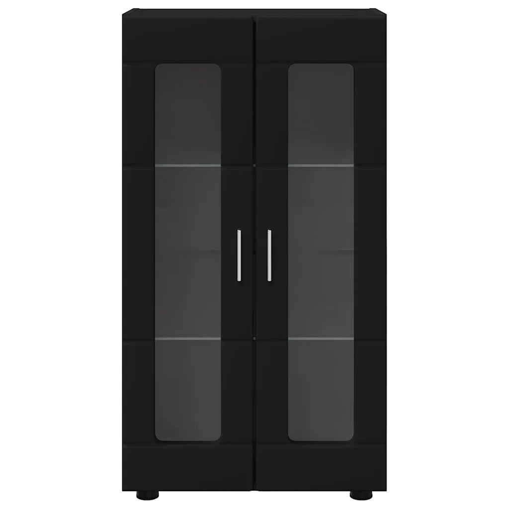 Credenza | Madia | Buffet da pranzo | Armadio da pranzo FLORIN Nero 55,5 x 29 x 100 cm Legno multistrato