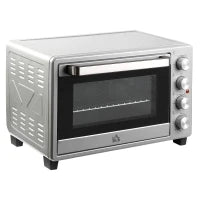 Miniforno 32L con piastre elettriche e base girarrosto 52,2 x 38,1 x 33,5 cm Argento