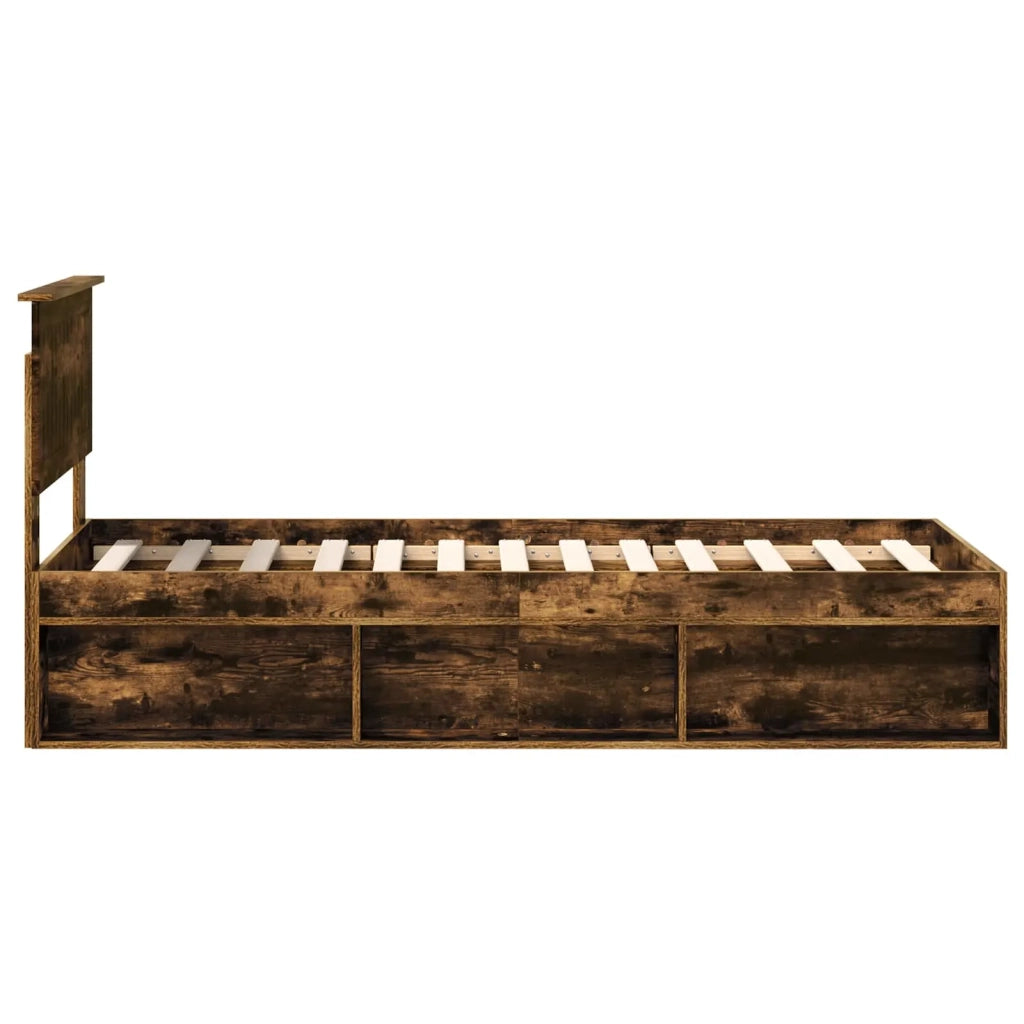 Struttura del letto Rovere fumé 75 x 190 cm Pino massello 3410667