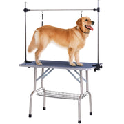 Tavolo per Toeletta Cani e Gatti Regolabile e Pieghevole ¨C zephmum ¨C Blu, fino a 100 kg