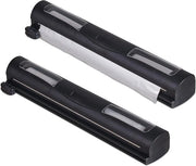 Set di taglieri da 2 pezzi - pellicola di alluminio per la raccolta dei rifiuti - finestra di osservazione - separazione liscia - dispensatore di pellicola - nero - 5 x 37 x 8 cm