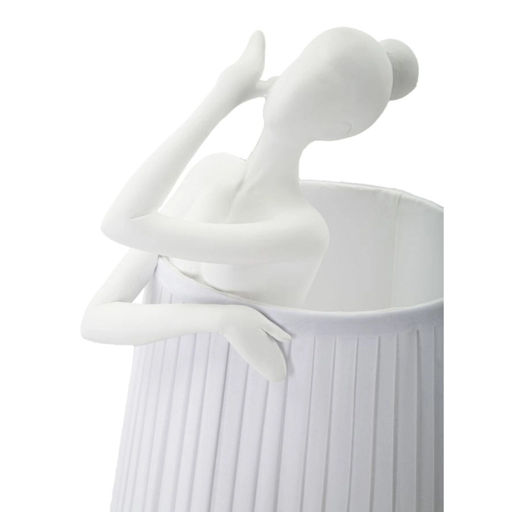 Lampada da Tavolo Ballerina 2, Bianco, Poliresina, 29x25x62,5 cm