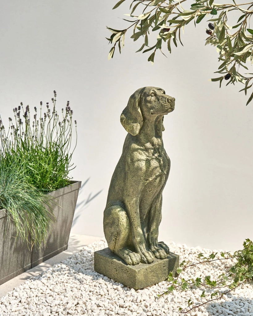 Statuetta decorativa in ferro a forma di cane marrone Decorazione per interni ed esterniSoggiorno