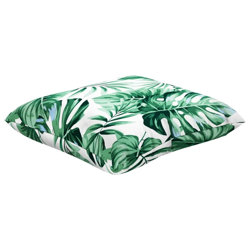 Cuscini per Divano 4 pz-Set di 4 Cuscini per Sofa Motivo a Foglie 50x50 cm in Tessuto