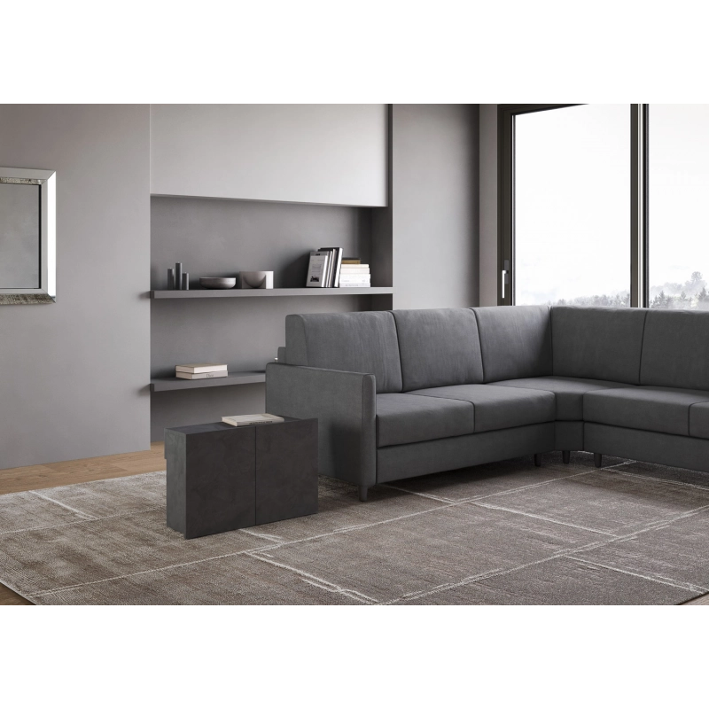 Consolle allungabile 90x42/302 Evolve con Panca inferiore 72x26/300 - Antracite