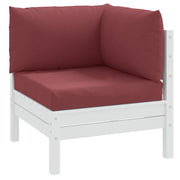 Cuscini per Pallet 3 pz Rosso Vino Mélange in Tessuto 4002661