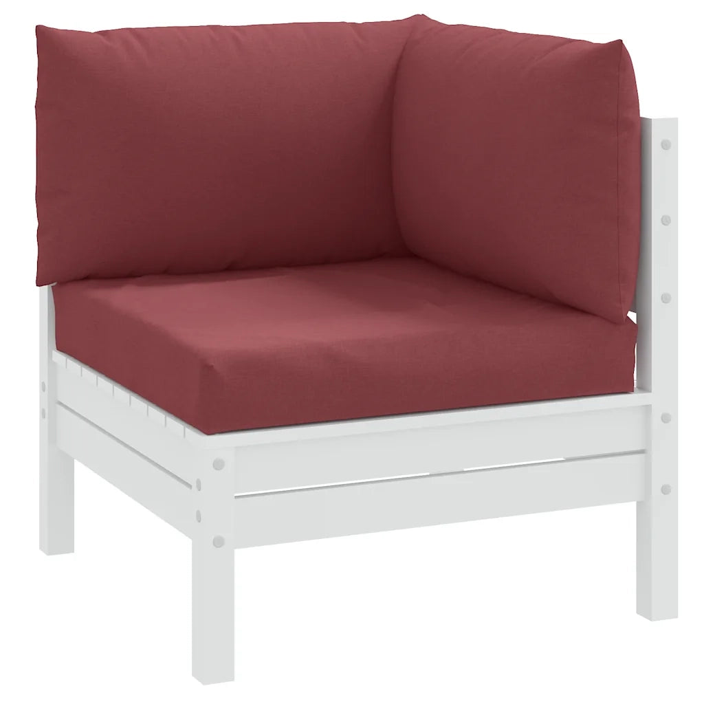 Cuscini per Pallet 3 pz Rosso Vino Mélange in Tessuto 4002661
