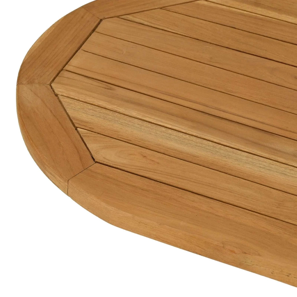 Piano del tavolo 80 x 40 x 2,5 cm Ovale Legno di teak solido 42033170