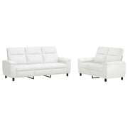 Set di divani 2 pcs Bianco Tessuto 3430700