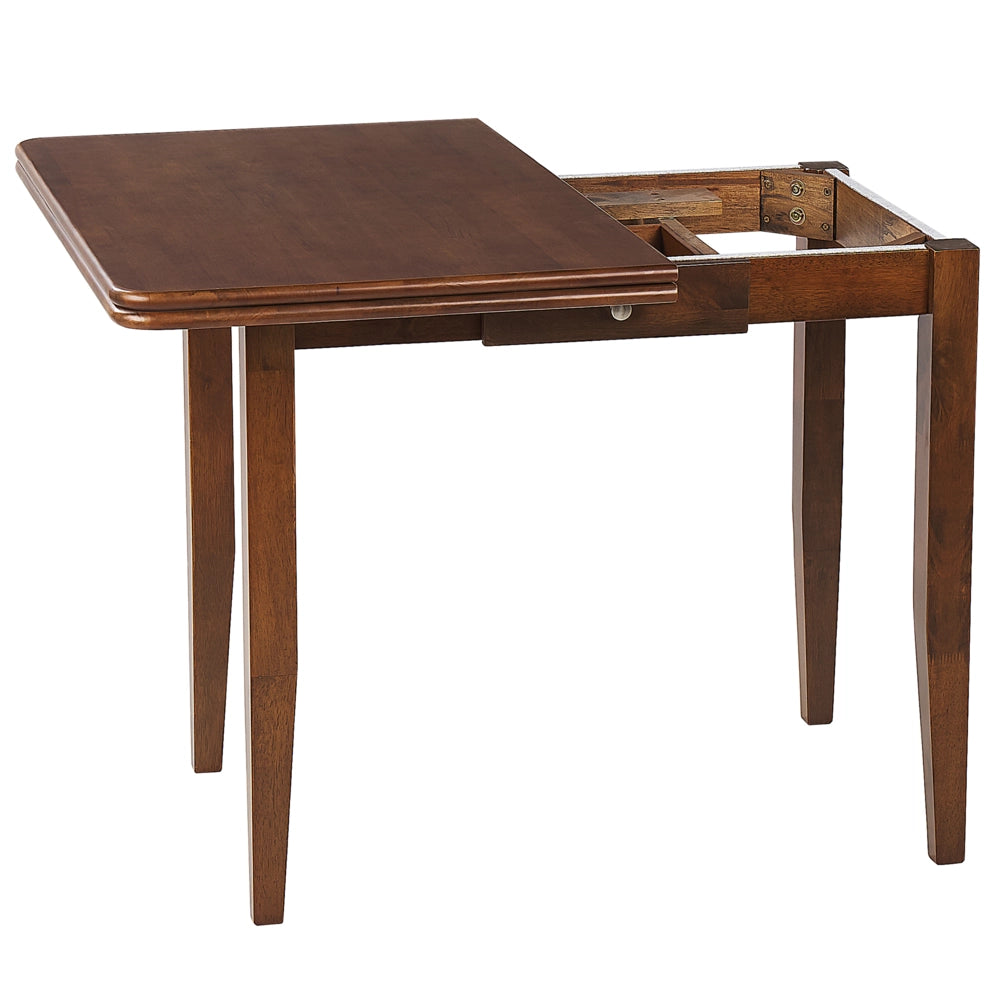 Tavolo da pranzo allungabile in marrone scuro resistente 90/120 x 60 cm
