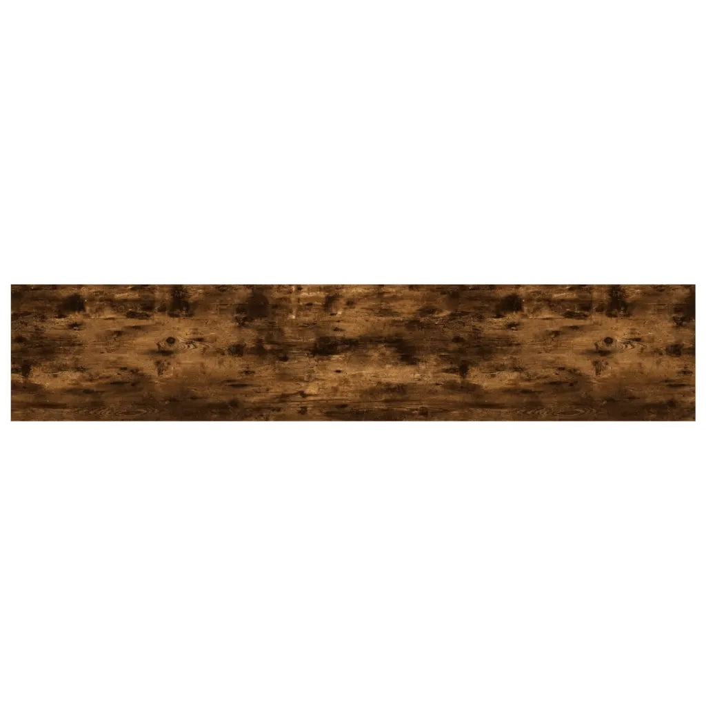 Mensole Parete 4pz Rovere Fumo 100x20x1,5 cm Legno Multistrato 838291