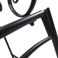 Panchina da Giardino Biposto Stile Classico in Ferro 113 x 56.5 x 90.5cm, Nero
