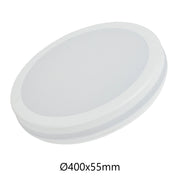 Alcapower Plafoniera LED Rotonda 36W IP54 IK08 CCT Selezionabile 3000K-4000K-6500K 3600lm Bianco Diametro 400mm per Illuminazione Professionale