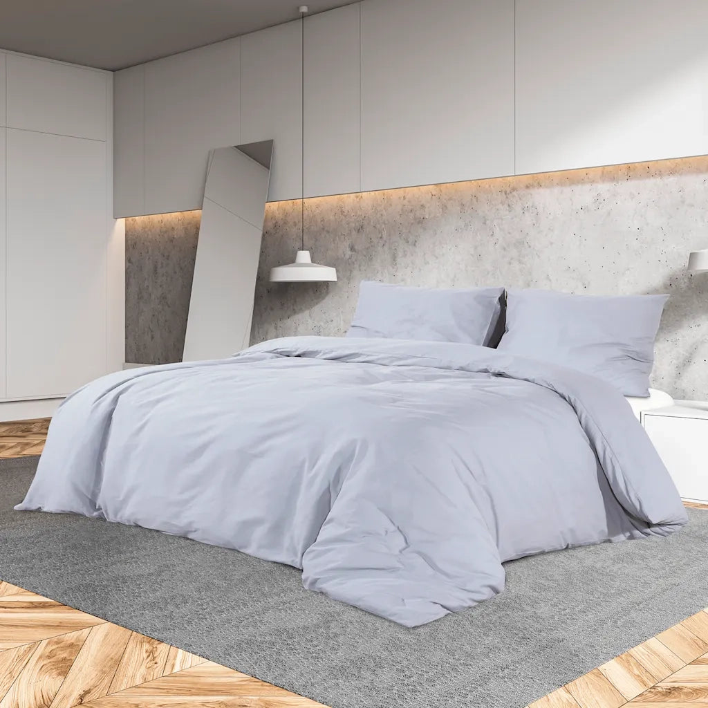 Set Copripiumino Grigio 140x200 cm in Cotone CFW7478990