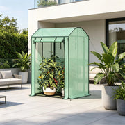 SERRA da balcone 100x83x150 cm Verde in PE e acciaio zincato