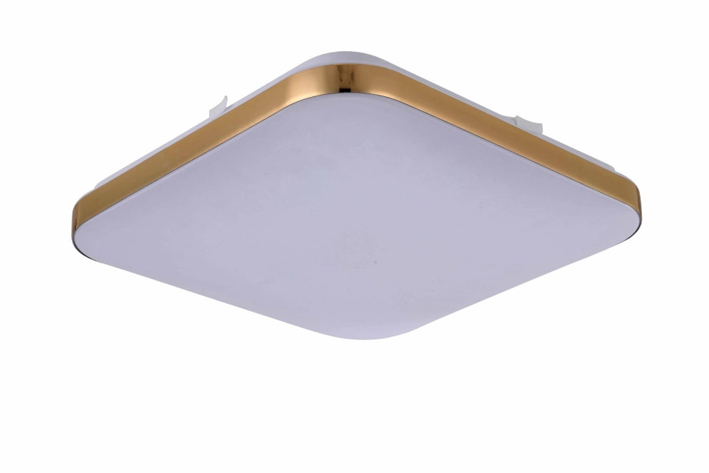 Plafoniera LED quadrata 38cm 24W 4000K oro Light Prestige