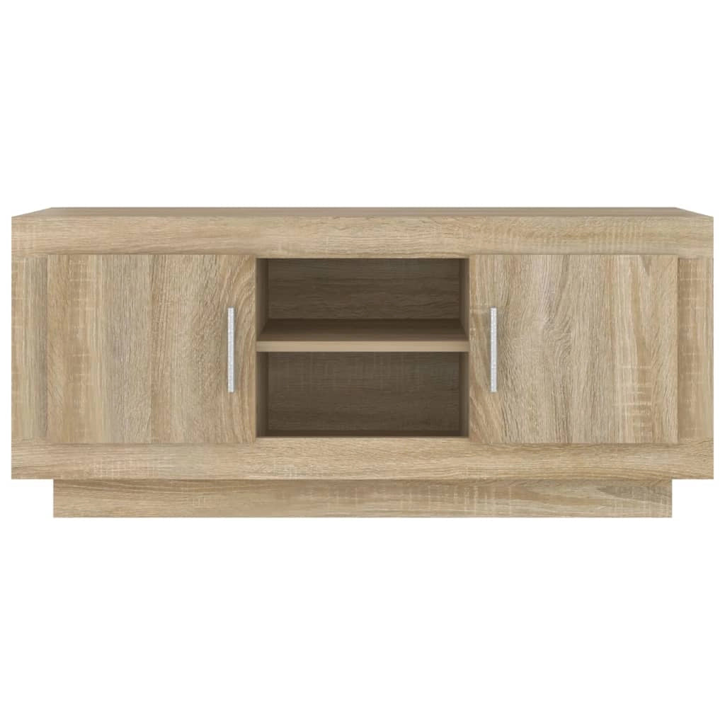 Mobile TV multimediale scaffale TV mobile TV sala da pranzo soggiorno camera da letto rovere Sonoma 102 x 35 x 45 cm legno ingegnerizzato marrone 02_0027437