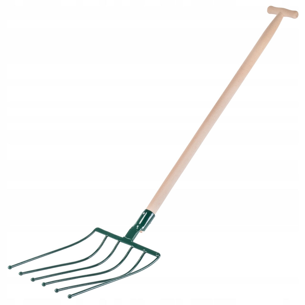 Forca KADAX a 6 denti per patate e barbabietole, in metallo massiccio e resistente, lunga 140 cm.