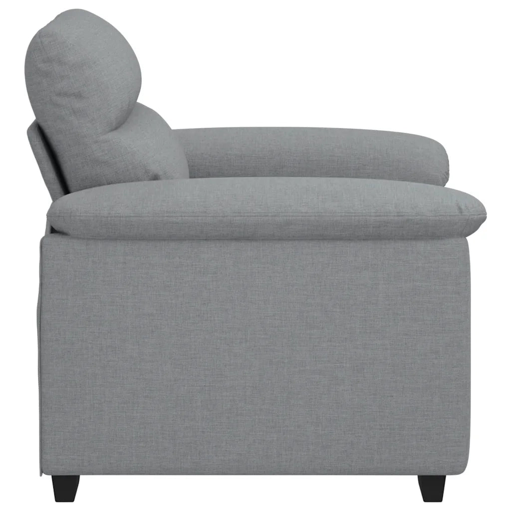 Poltrona | Sedia Relax Grigio Chiaro 100x81x84 cm in Tessuto