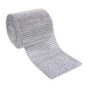 Decorazione a Maglia 24 Righi Simulanti Diamanti - Lint Decorativo - Decorazione di Matrimonio - Decorazione di Compleanno - Regalo - 12 cm Largo, 10 Yard Lungo - Lint Decorativo