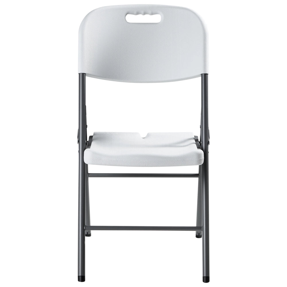 Set da pranzo da giardino a 6 posti Materiale sintetico bianco 180 x 74 Tavolo e 4 sedie pieghevoli con gambe in metallo