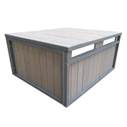 Garage robot tagliaerba, legno grigio, 80x70x38 cm, Copertura per rasaerba con tetto piatto