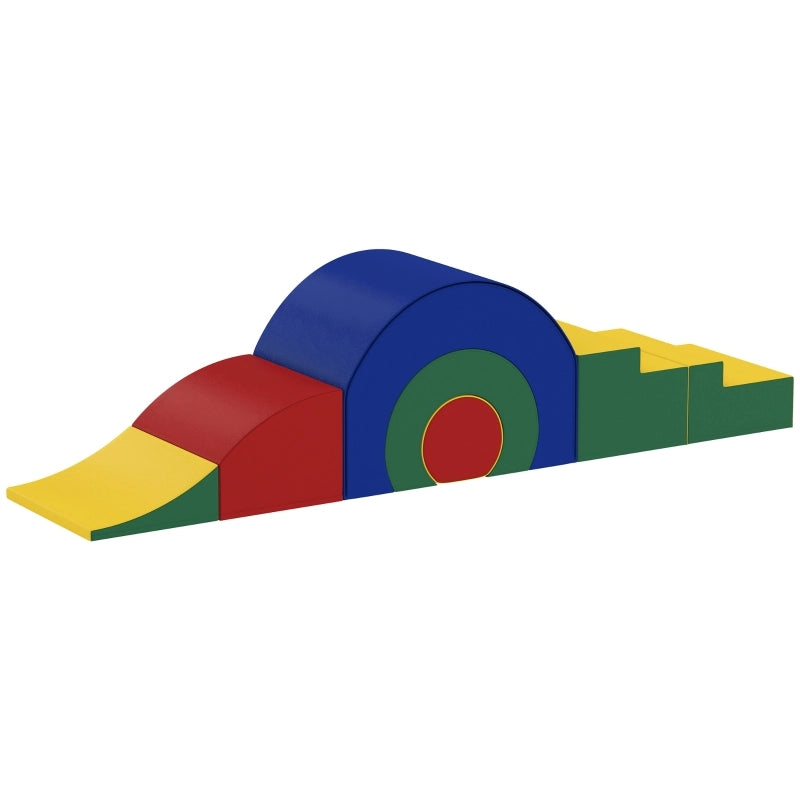 Set di 5 blocchi da costruzione morbidi per neonati e bambini piccoli, in schiuma, similpelle, 5 forme creative, set per interni per arrampicarsi,