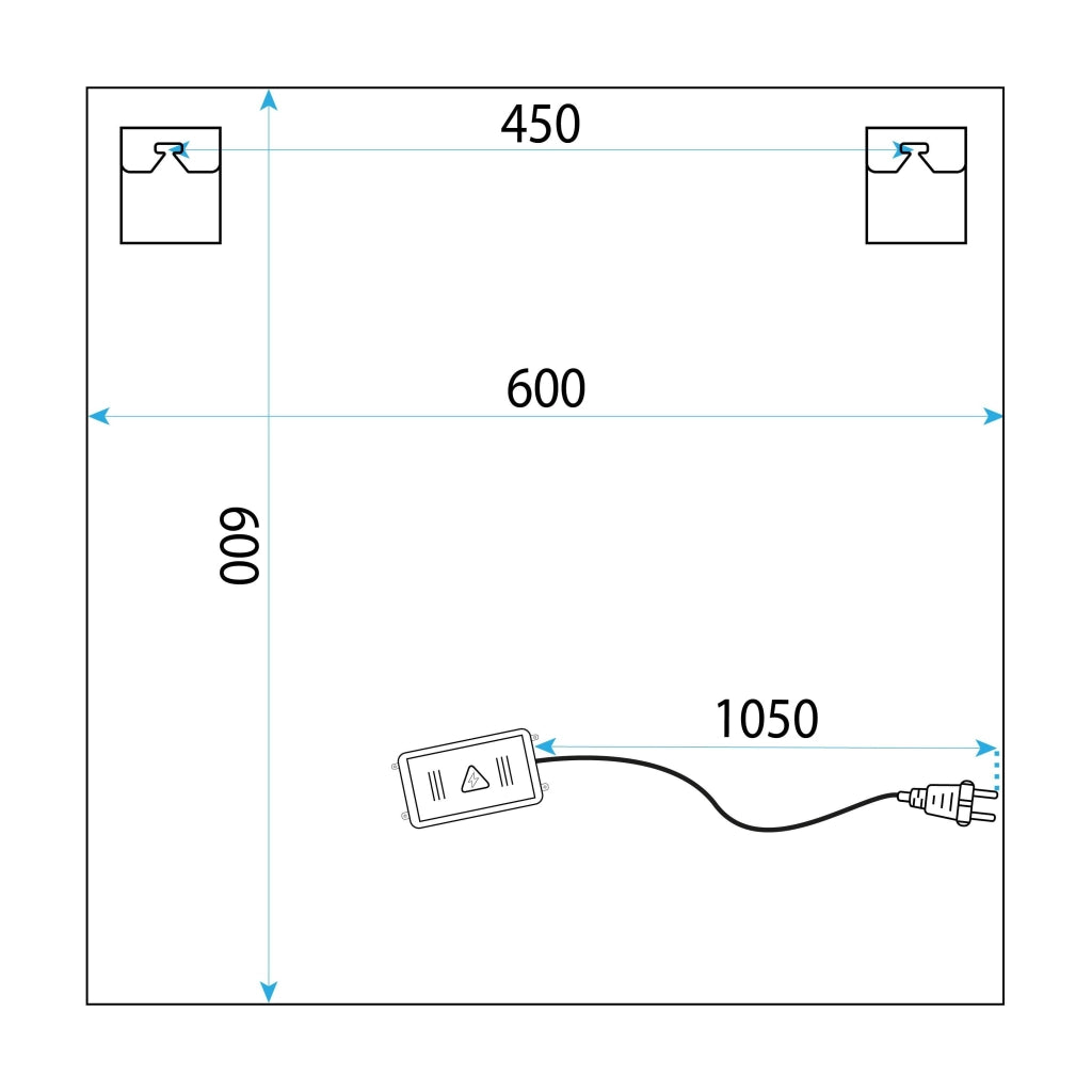 Specchio Led 60x60 Yh-bl-12