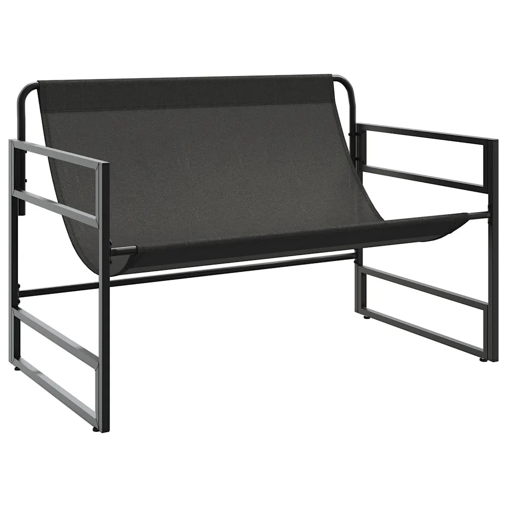Panchina da Giardino con Cuscino Tortora 113 cm in Acciaio 4009300