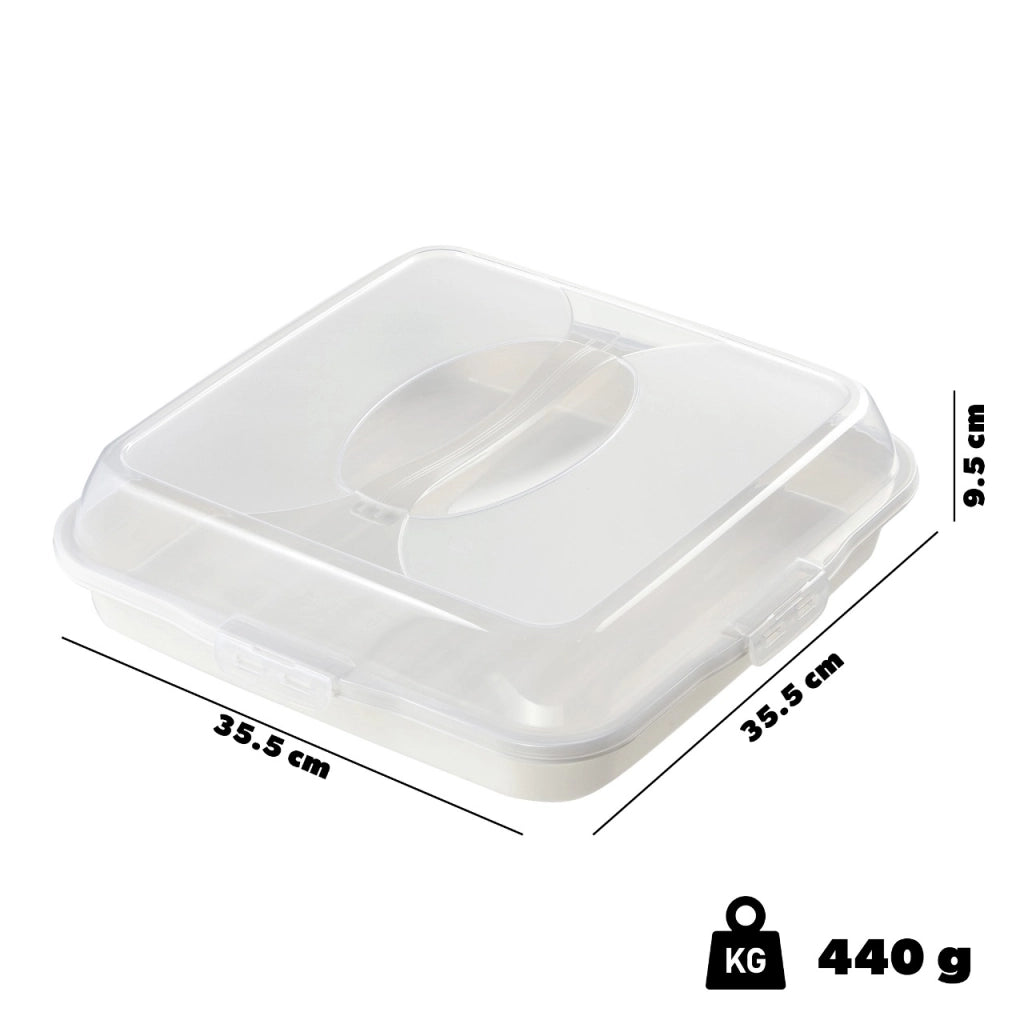 Contenitore quadrato in plastica KADAX per la cottura di torte, scatola per torte con coperchio