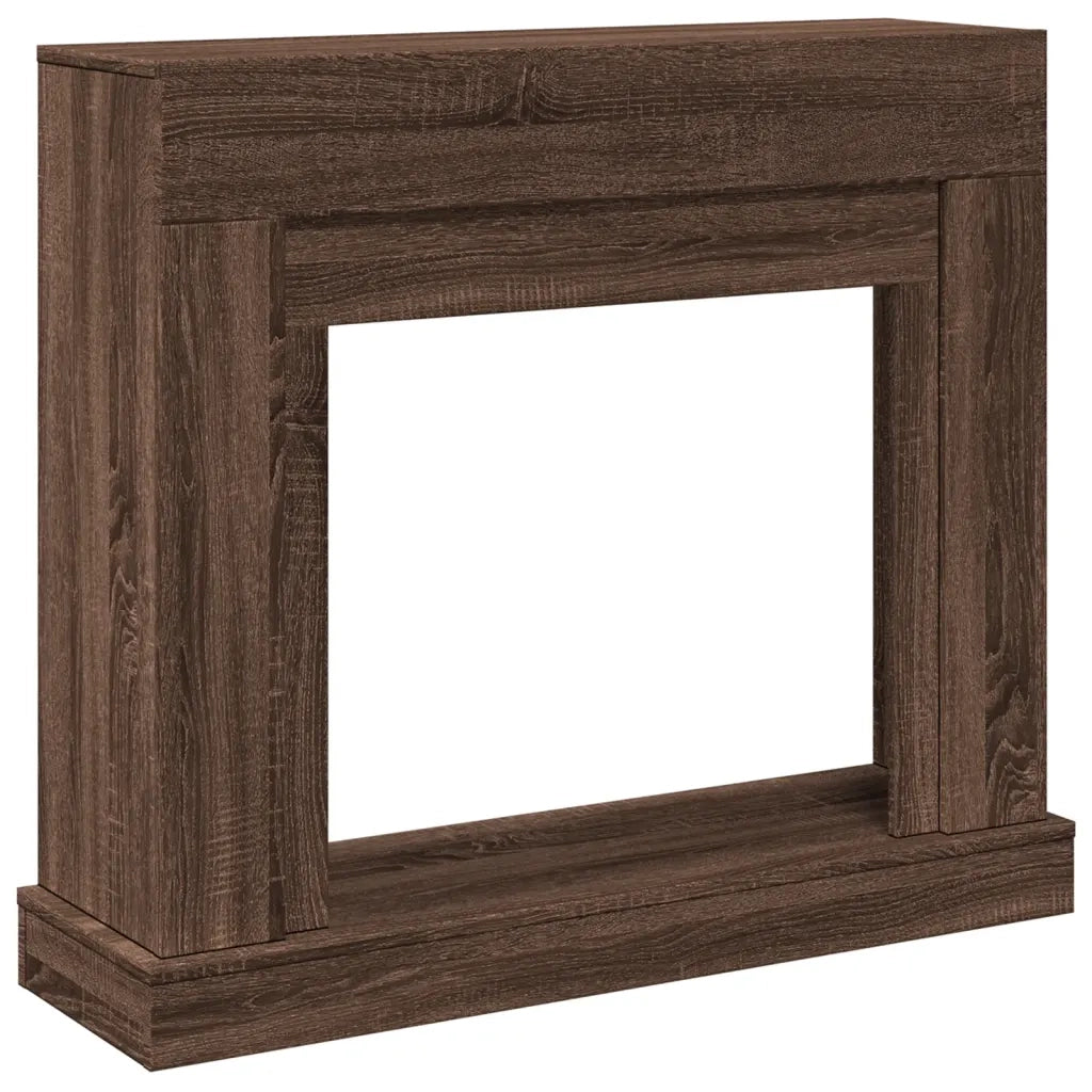 Cornice per Camino-Rivestimento per Camino Rovere Marrone 100x30x87,5 cm in Truciolato