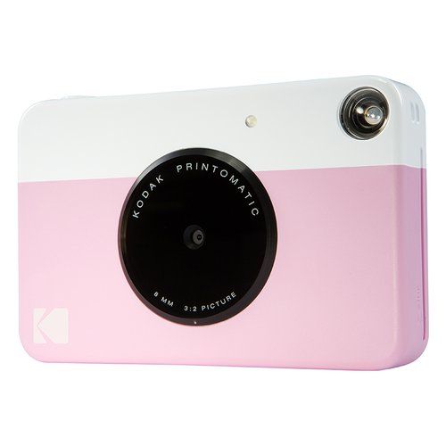 Fotocamera istantanea printomatic pink e white rodomaticpk