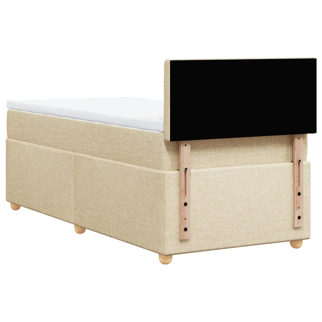 Giroletto a Molle con Materasso Crema 90x190 cm in Tessuto 3288854