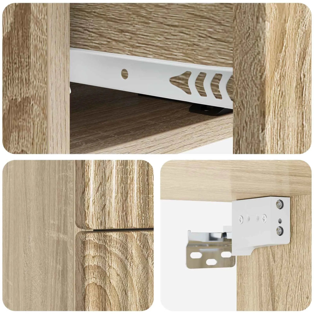 Comodino | Armadio da Notte | Mobiletto da notte a muro Rovere Sonoma 33 x 34,5 x 40 cm