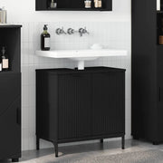 Armadio per Lavabo da Bagno con porta Nero 60,5 x 33,5 x 61 cm 883415
