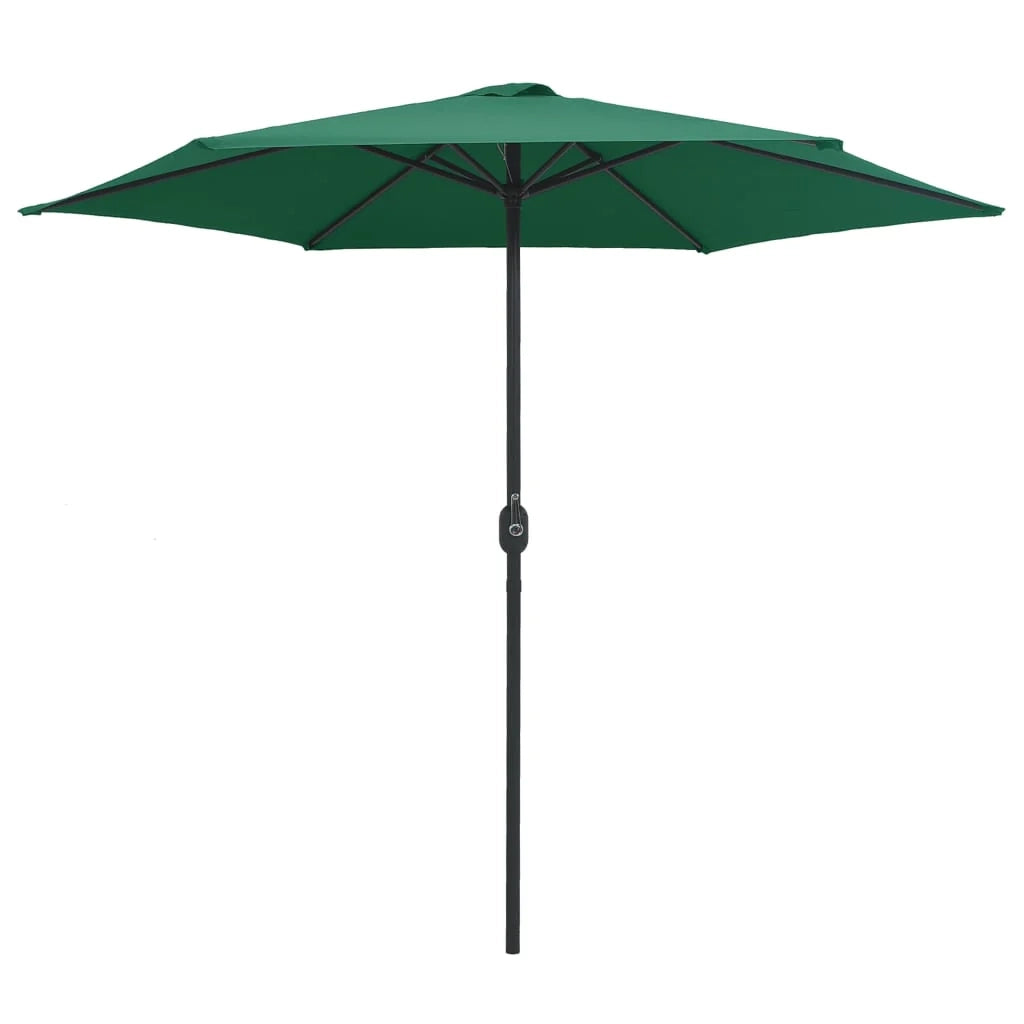 Ombrellone da esterno con palo in alluminio 270 x 246 cm verde 02_0008292