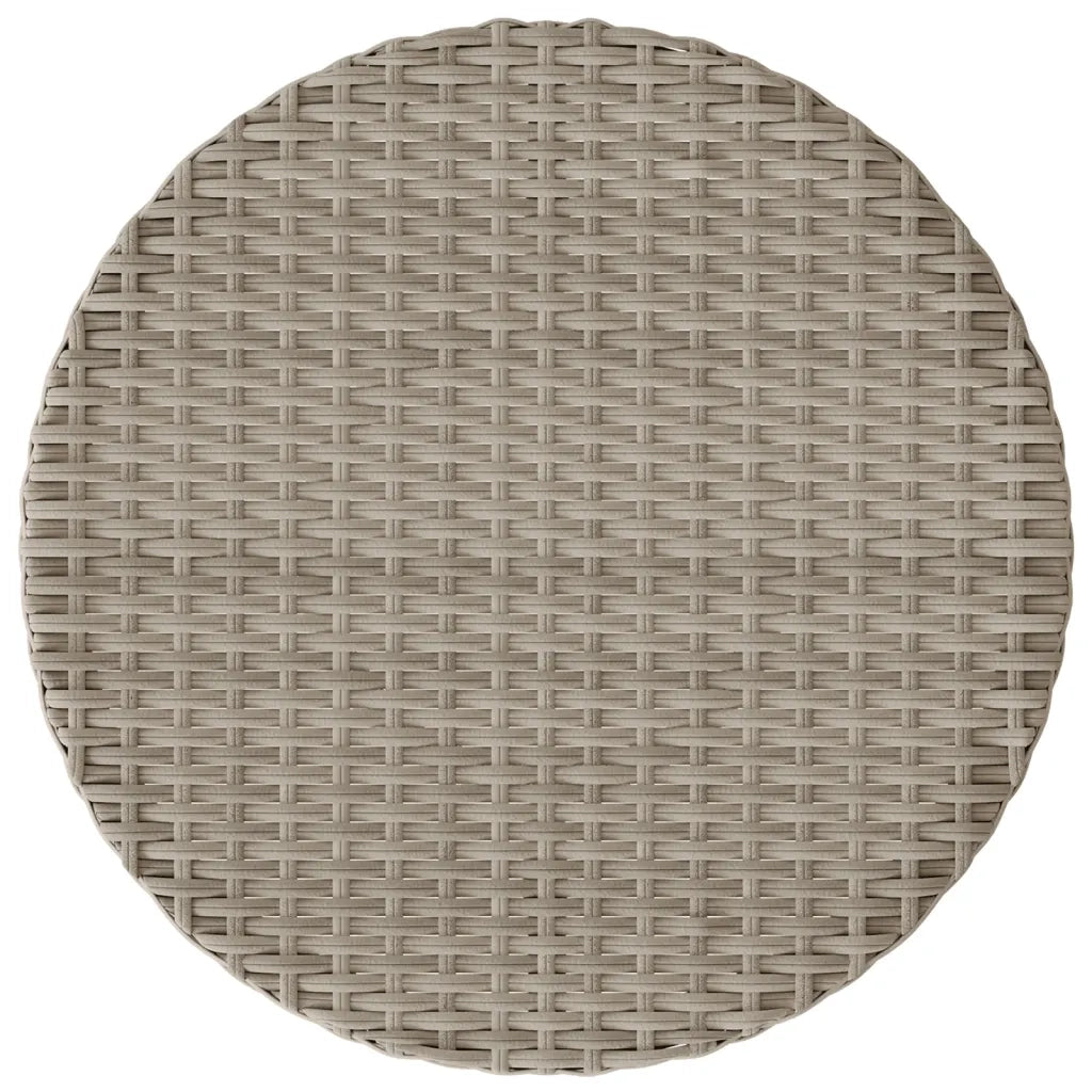 Set da Bistrò 3 pz con Cuscini Grigio Chiaro in Polyrattan