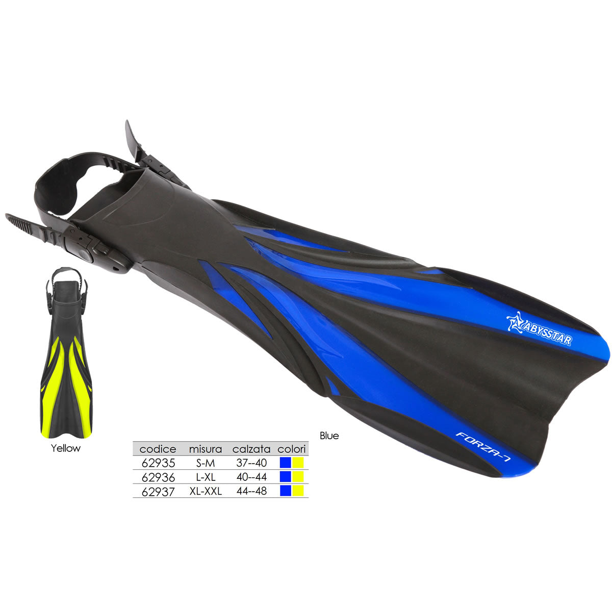 Pinna con cinghiolo realizzata in termogomma forza 7 n 40-44