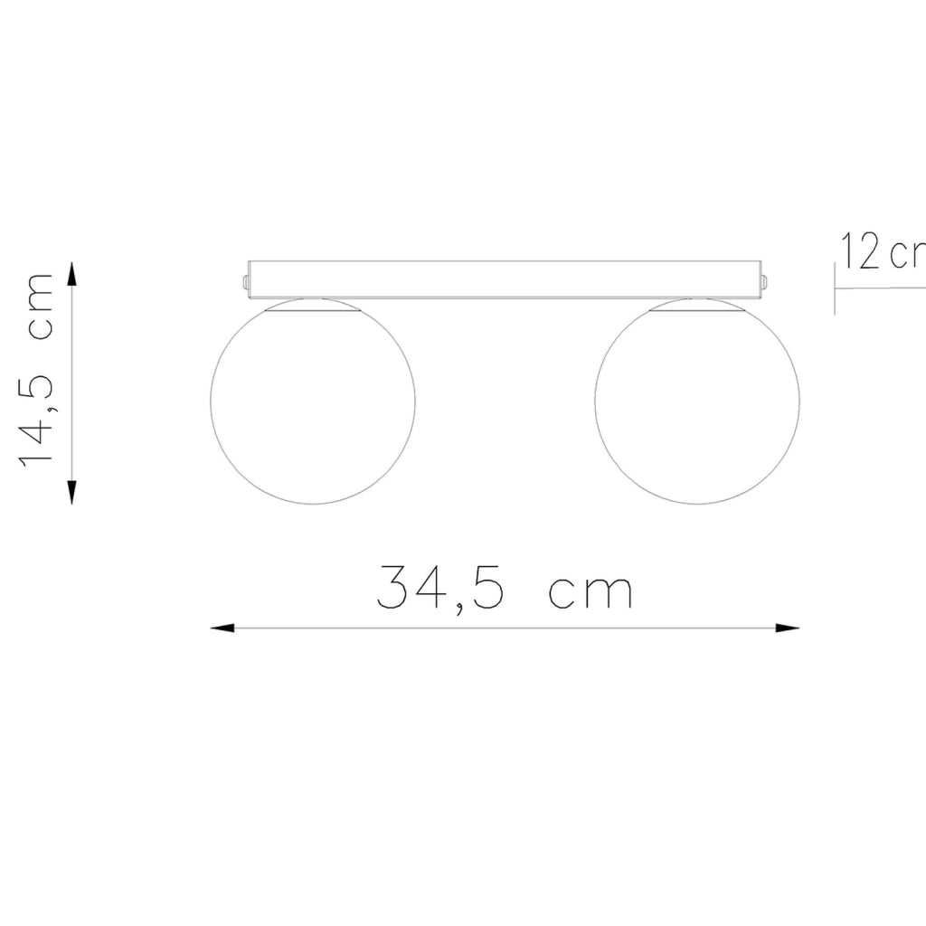 Plafoniera Pure Lume SOLEDA PU.1152 2xG9 bianco/nero