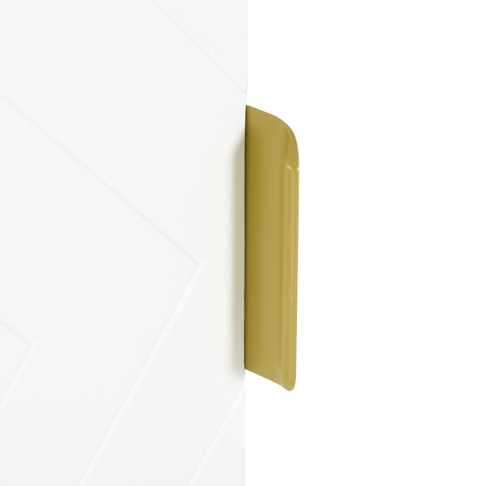 Pensile Mobile Bagno Sospeso con Anta Decorata 40x15x60 cm in MDF Bianco