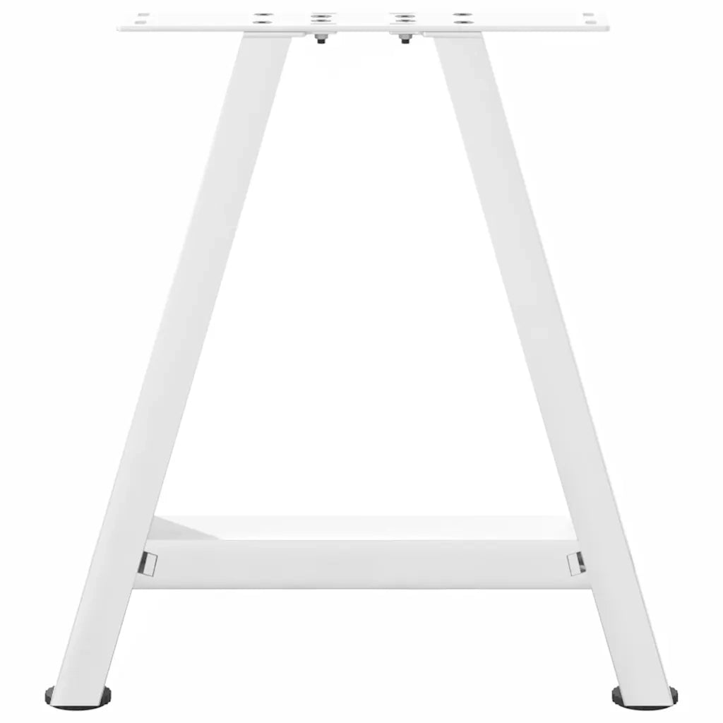 Gambe per Tavolino da Caffè a Forma di A 2 pz Bianche 50x(42-43) cm Acciaio 4012833