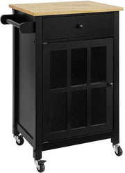 Trolley per cucina - Credenza per cucina - Raggiungimento asciugamani - in legno - 63x88x46 cm