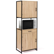 IDMarket - Credenza da cucina 60 CM DETROIT mobile di design industriale a 2 ante + cassetto